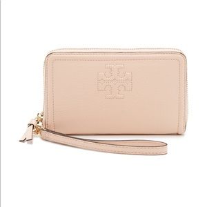 Tory Burch blush wallet wristlet